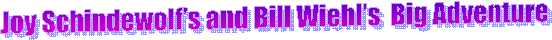 Joy Schindewolfs and Bill Wiehls  Big Adventure
